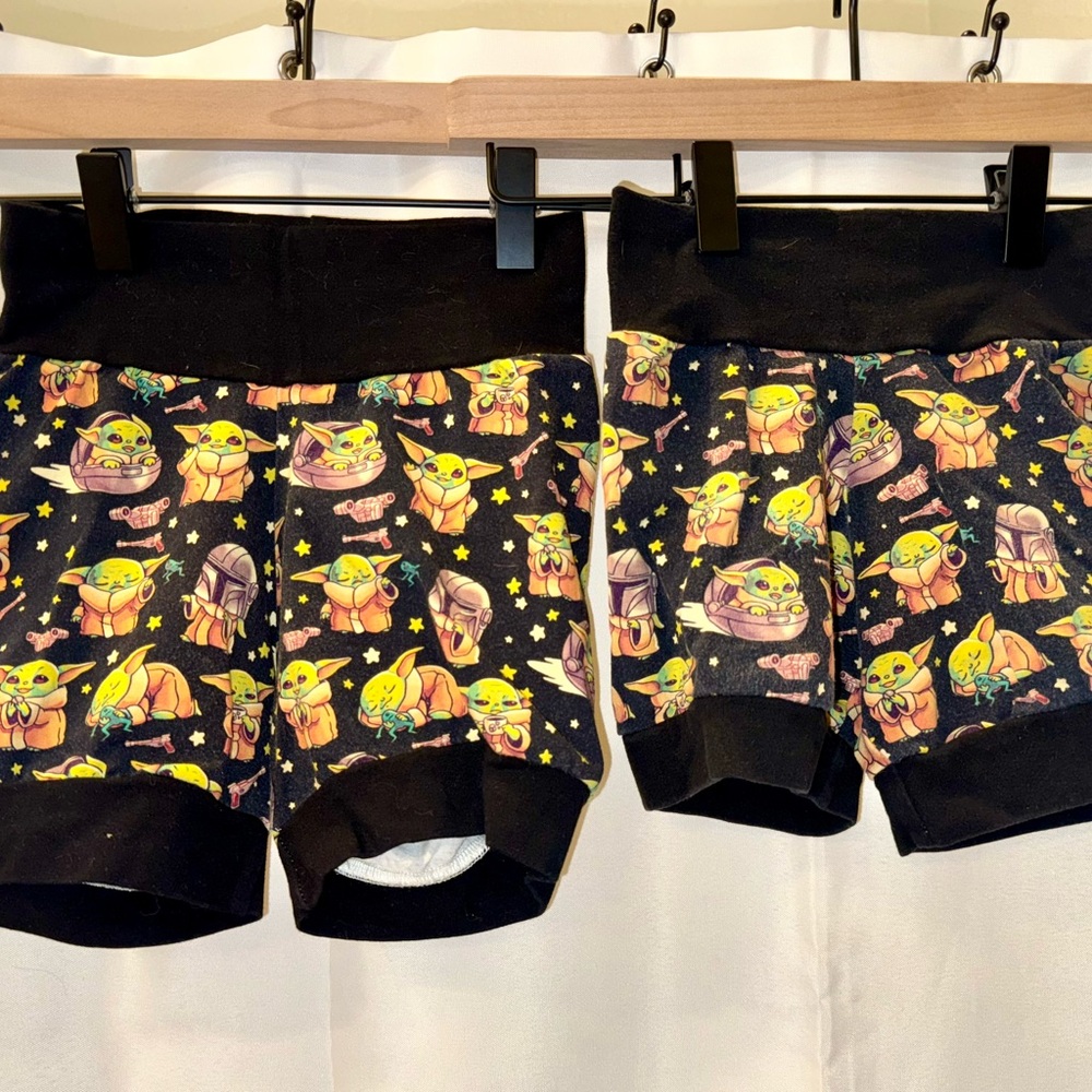 Sister Set of Baby Yoda Shorts